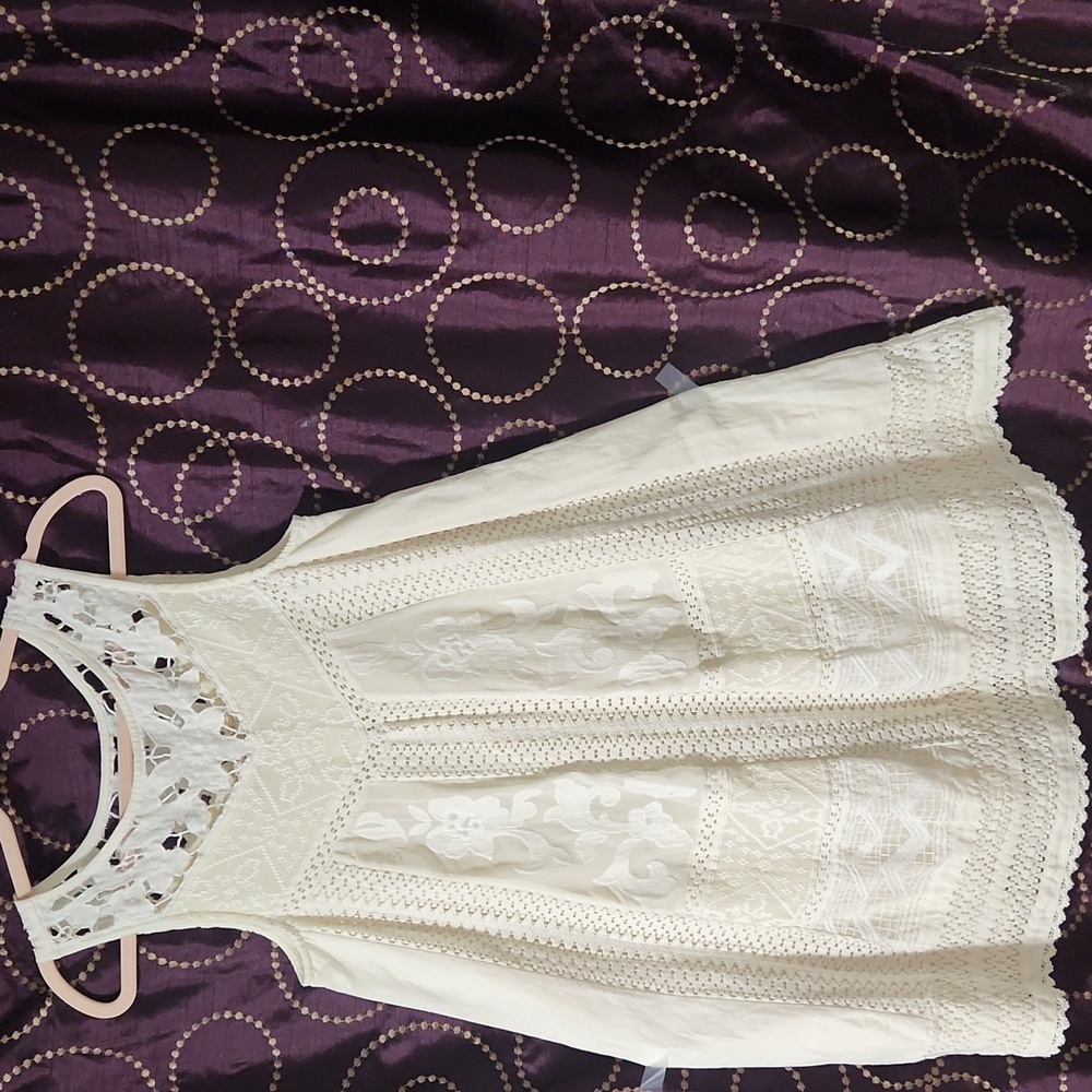 ANTHROPOLOGIE VANESSA VIRGINIA OF ANTHROPOLOGIE WOMEN'S DRES  IVORY LACE. Size 6 - Picture 4 of 11